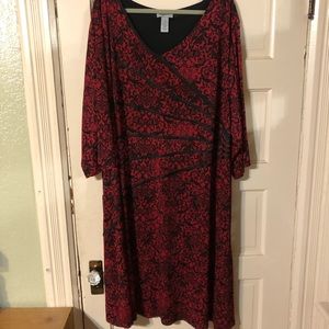 Red Floral Catherines Dress